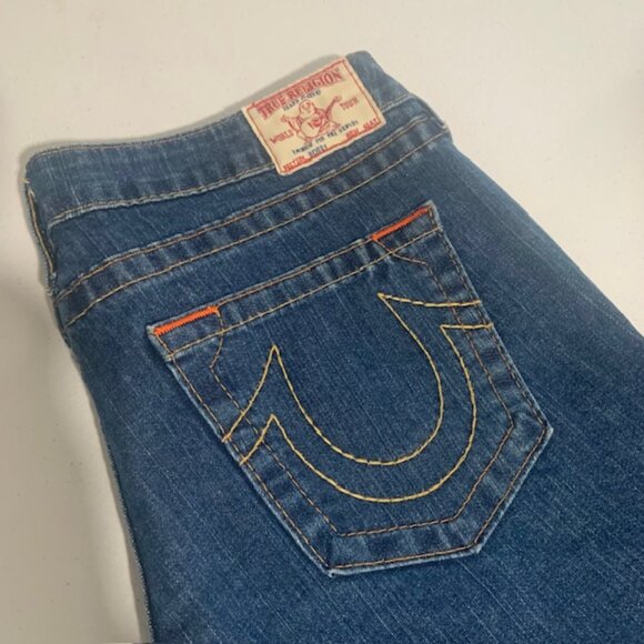 Rare Vintage Y2K True Religion Bobby Super T Bootcut Jeans Made in USA - Size 32 - Picture 2 of 11